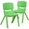 Flash Furniture Green Plastic Stackable School Chair with 12" Seat Height, PK2 2-YU-YCX-001-GREEN-GG - alternate 8